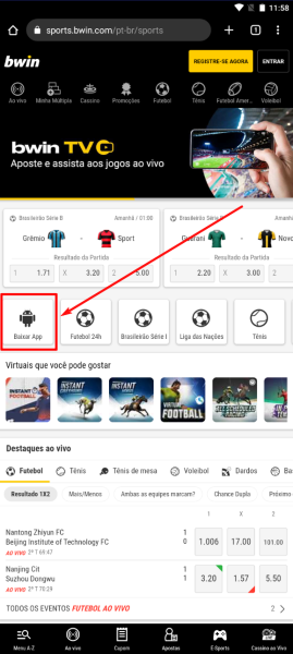 Bwin android2